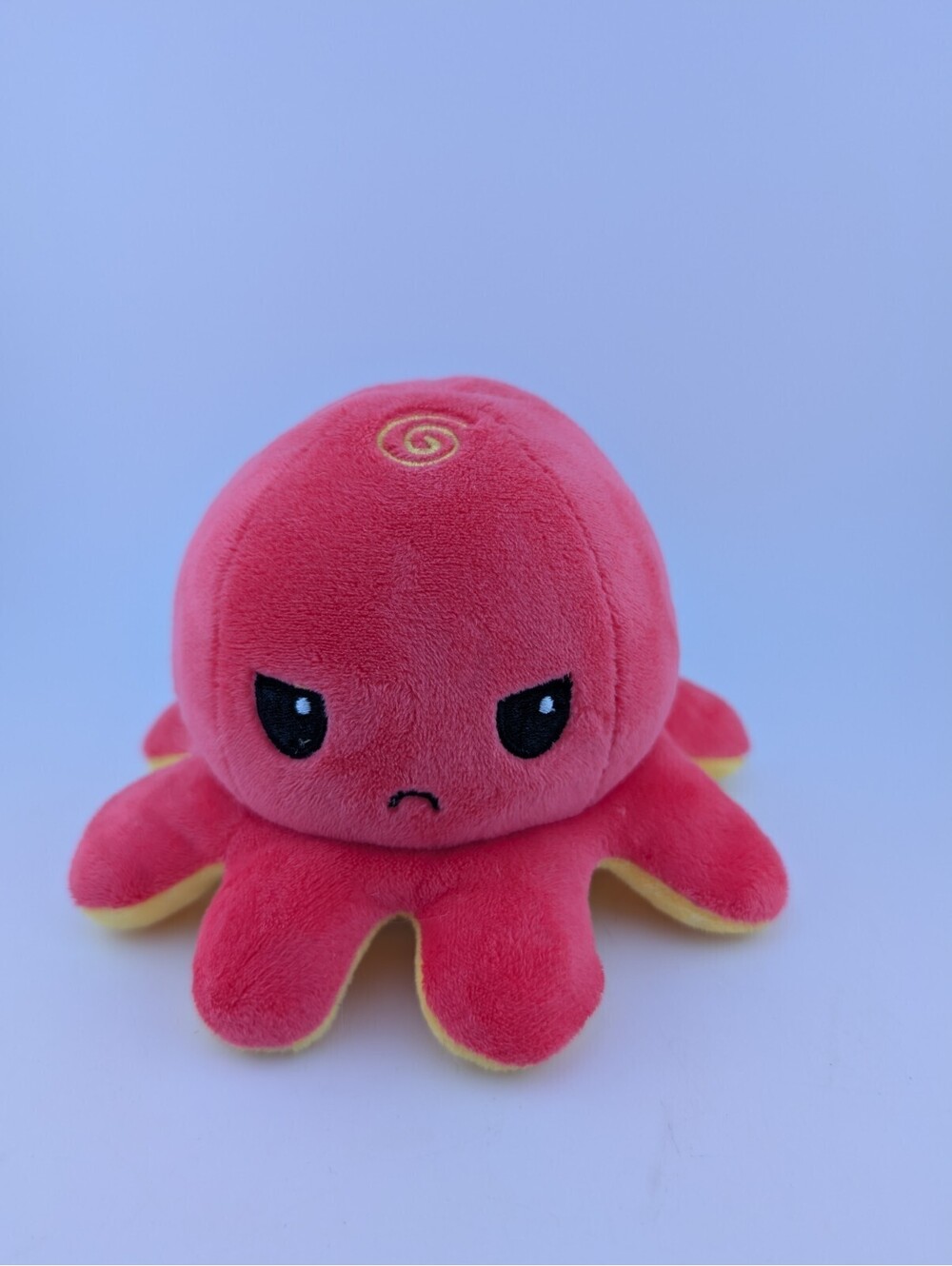 TeeTurtle Reversible Octopus Plush Mood Happy Sad Mad Nonverbal Tool Pink Yellow